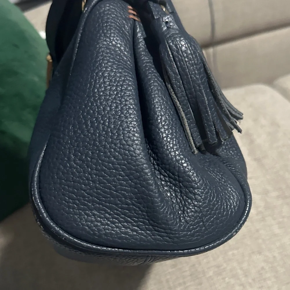 Dooney & Bourke Navy Leather Shoulder Bag